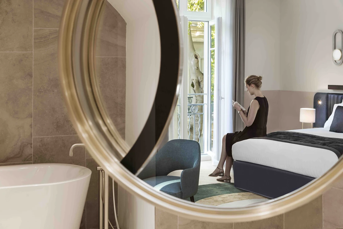 <p><span>Located in the heart of N&icirc;mes, the hotel is a quiet refuge that offers guests complete privacy &ndash; down to the exclusive bathrooms. Photo: &copy;STEFAN KRAUS</span><span></span></p>